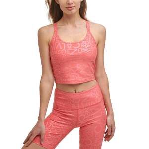 Calvin Klein Womens Activewear Performance Printed Strappy-Back Tank Top